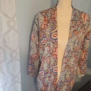 SHEIN Multicolor Paisley Kimono